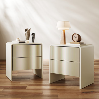 Nightstand With 2 Drawers (set Of 2)
