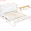 Lit blanc avec espace de rangement suffisant - Maximisez l'espace de vie. Pliable pour plus de commodité. Rangez les oreillers, les vêtements, etc. Style. Port de charge. Assemblage sans effort. L 75,1 po x l 56,7 po x H 41,3 po-867731207-867731206