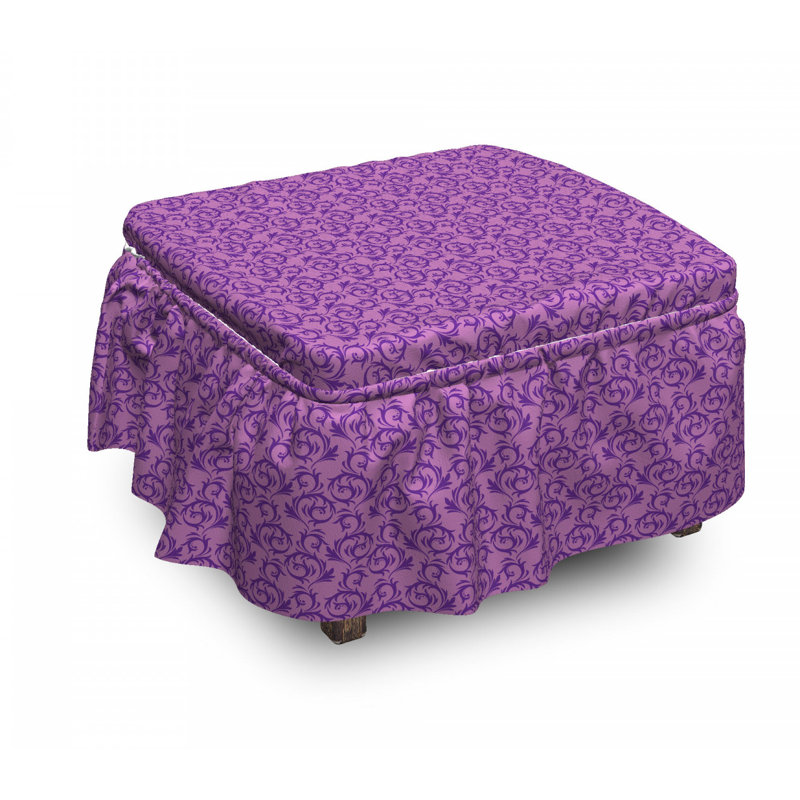 Housse pour repose-pieds scroll rococo