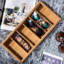 Wood 6 Compartment Makeup Organiser