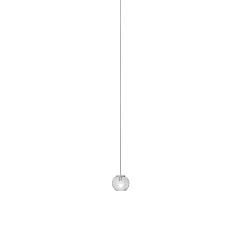 Oto 1 - Light Pendant, 83" H x 5" W x 5" D, Crystal Striped Glass