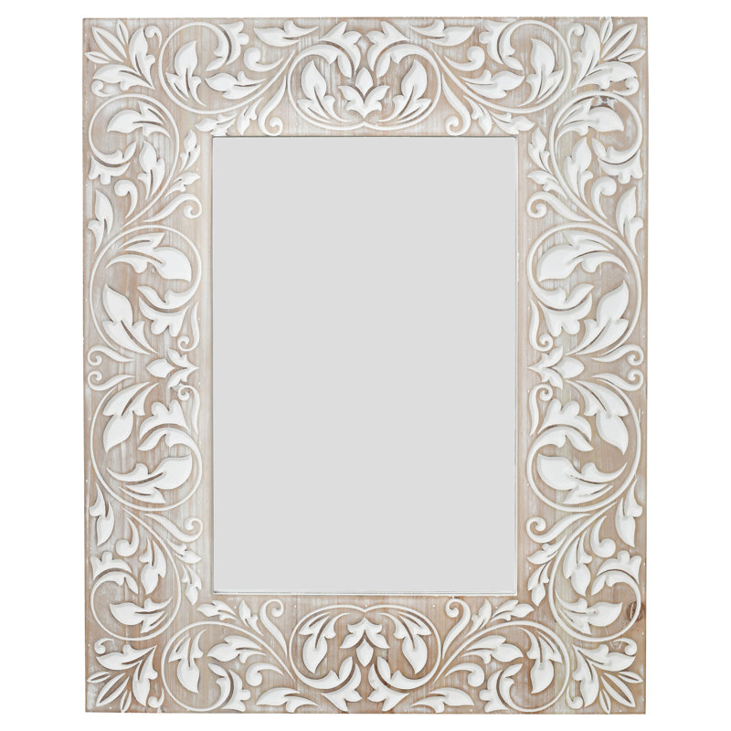 Carved Leaf Mirror