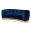 Kwajo 93.3" Velvet Tuxedo Arm Sofa
