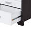 3 tables d'appoint rectangulaires blanches et noires pour une pièce élégante et polyvalente avec 3 sections de tiroir