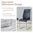 Kimara 7-Piece Modern 63" Rectangular Faux Marble Pedestal Dining Set-947337892-984882713