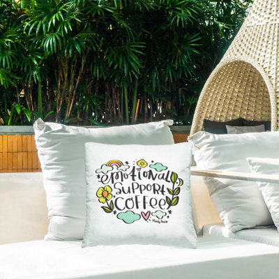 Coussin d'extérieur imprimé Motivation Support par Mandy Ford Art + Illustration