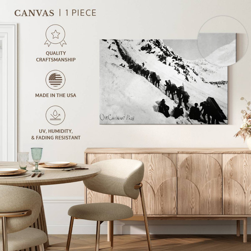 Keiri Prospectors Climbing The Chilkoot Pass, 24" H x 36" W