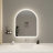 42 Inch Arch LED Front and Backlit Wall Mirror in Silver-1347360996-1347361007