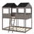 Wood Bunk Bed With Roof, Window, Guardrail-1321897799