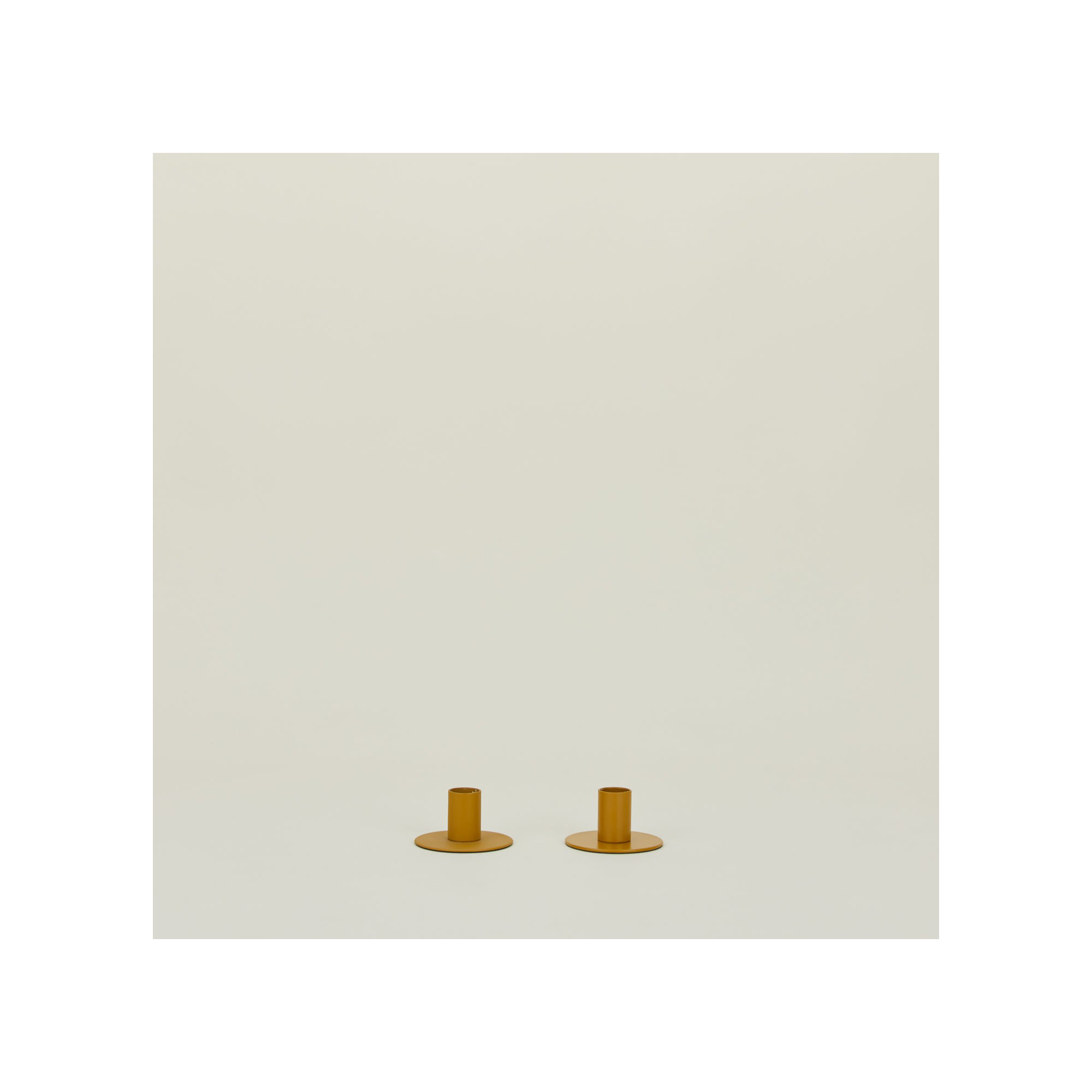 Essential 1.5'' H Stainless Steel Tabletop Candlestick, Mustard