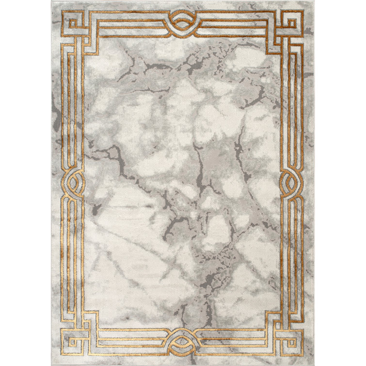 Monaco Series Abrstract Black/Gray/Ivory/Beige Area Rug