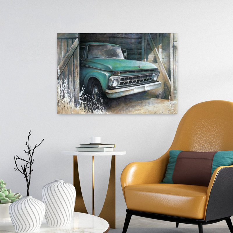 Ce vieux camion, art architectural rétro, H 24 po x l 16 po