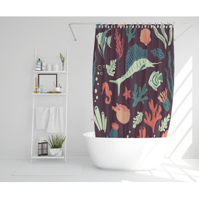 Ellana 13 Piece Polyester Shower Curtain Set