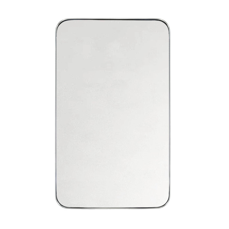Kengston Modern & Contemporary Rectangular Bathroom Vanity Mirrors, Brushed Nickel, 40" x 24"