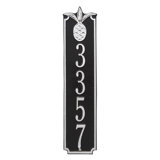 Pineapple Personalized Vertical 4-Line Wall Address Plaque