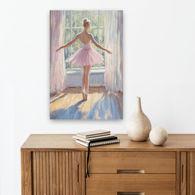 Ballerine à la lumière du soleil, paysage rêveur classique, impression d'art mural