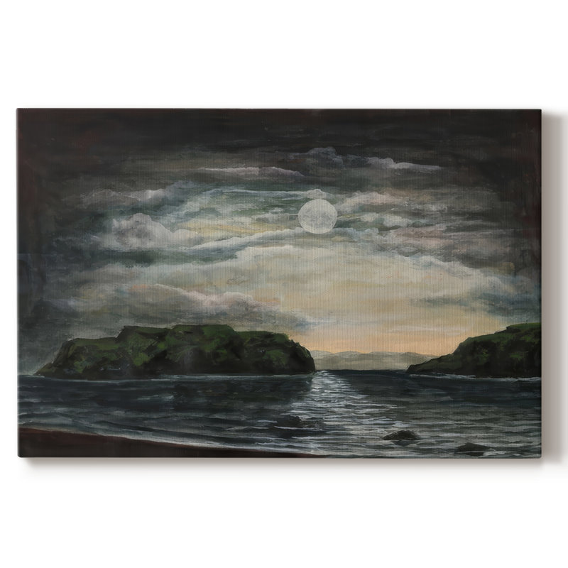 Paysage marin de minuit I - Cavas enveloppés de galerie, 12 x 18