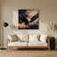 «Birds Bald Bald», art mural en métal gris-1582796016