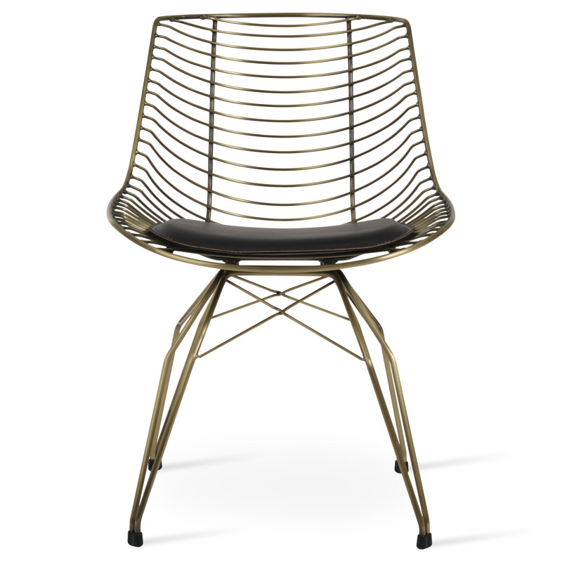Chaise en métal Tiger, Noir, Noir