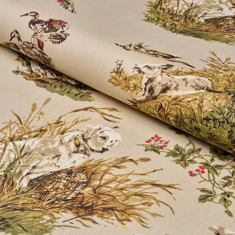 Dog & Duck Fabric, Ivory