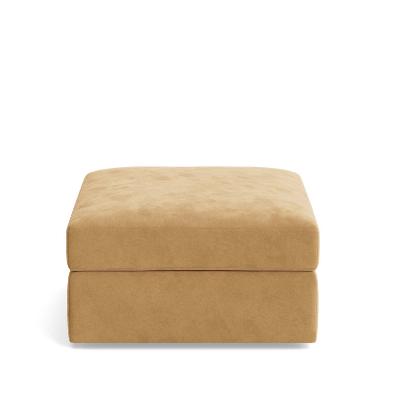 The OG Ottoman, Performance Velvet - Nutmeg