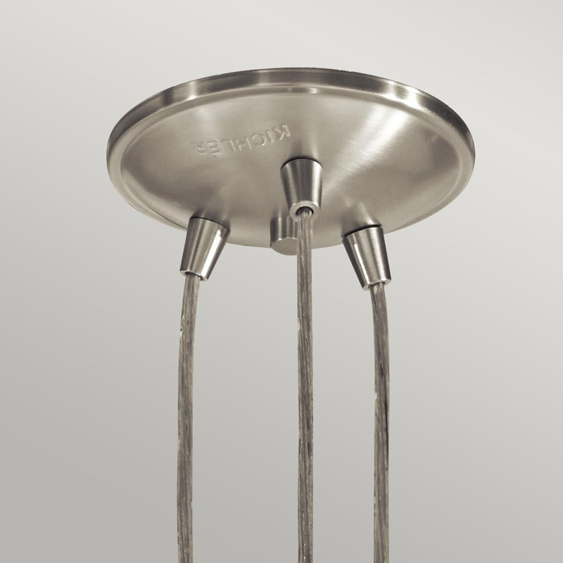 New Britain 3 - Light Brushed Nickel Cluster Pendant
