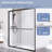 Morvano 56–60” W x 72” H Semi-Frameless Double Sliding Shower Door with Clear Tempered Glass & Matte Black Towel Bars
