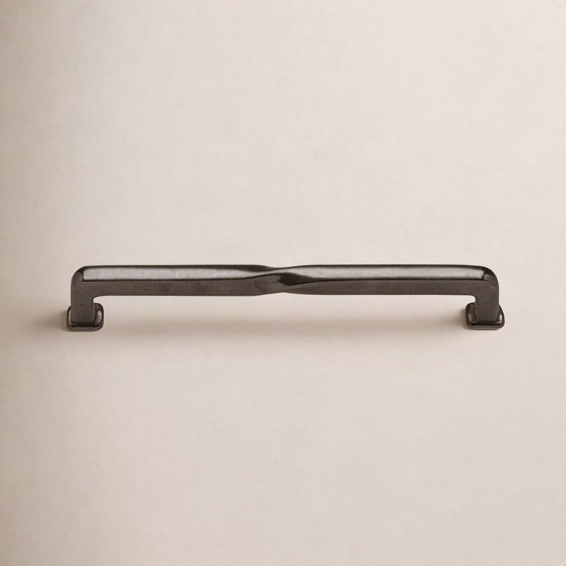 Twisted 8" Center to Center Cabinet Pull, Silicon Bronze Dark