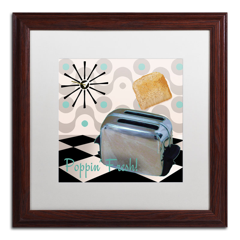 «Fifties Kitchen I» par Jadaya, impression encadrée, Blanc, H 16 po x l 16 po x P 0,5 po