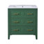 Ensemble de meuble-lavabo simple 30 po avec 3 tiroirs, meuble-lavabo autoportant avec cadre en bois massif 30 po-1208836841-1208836844