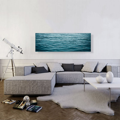 «Blue Water Waves Ocean Lake», impression sur toile tendue