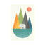«Walk in Peace» par Andy Westface - impression d'art graphique-52534176-52534177-52534178