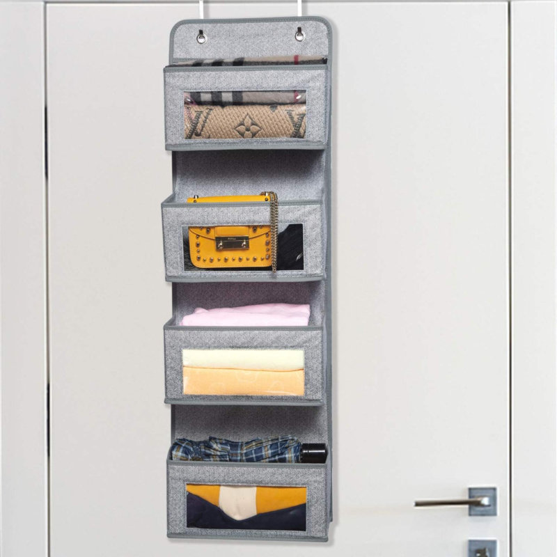Wall Organizer with Wall Baskets, Grey