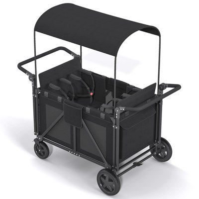Chariot pliant moderne en métal avec auvent amovible