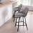 Absalom Swivel Upholstered 25.6'' Linen Counter Stool with Metal Frame-474628404