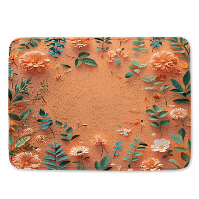 Tapis de bain floral Boho