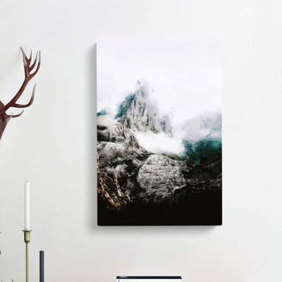 Peak Of A Mountain Abstract Art - Wrapped Canvas