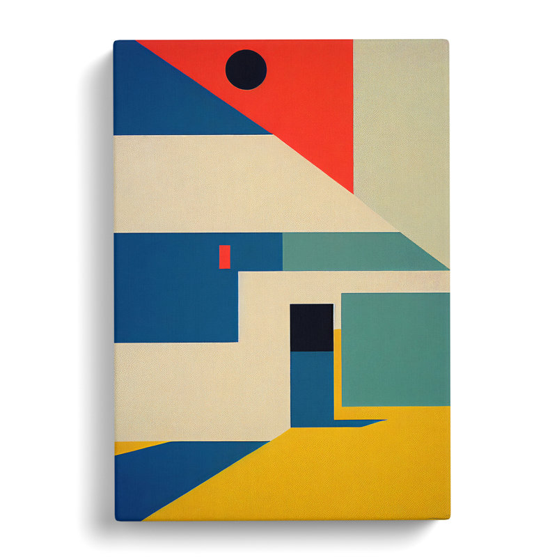 Art Deco Beach - Wrapped Canvas, 50cm H x 35cm W x 3cm D