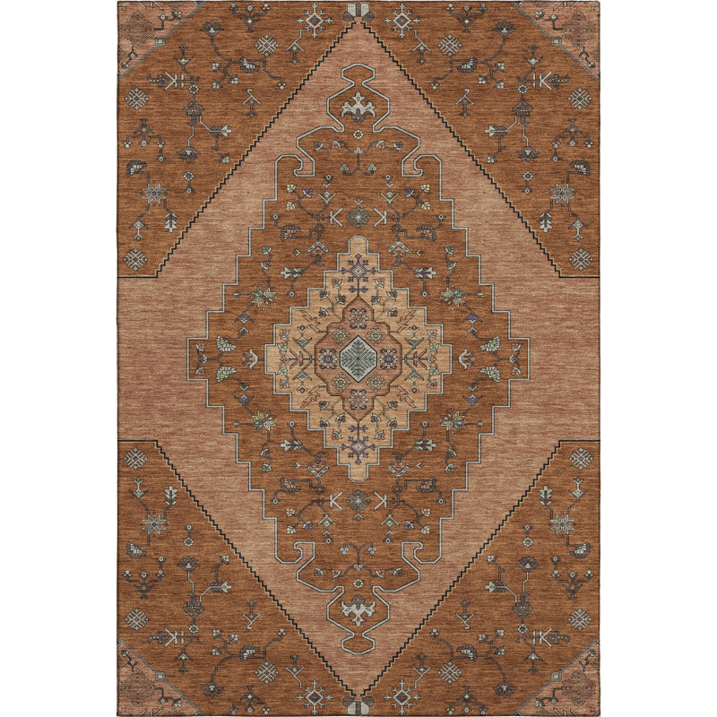 Tapis lavable à la machine de qualité supérieure Mayfield AMF2472, Paprika, 9' x 12'