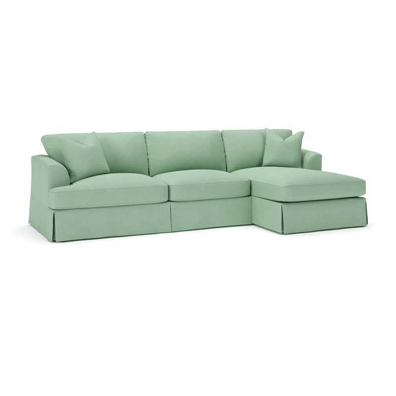 Canapé et chaise longue Lucia, Toile Spray Bayou, Orienté à droite