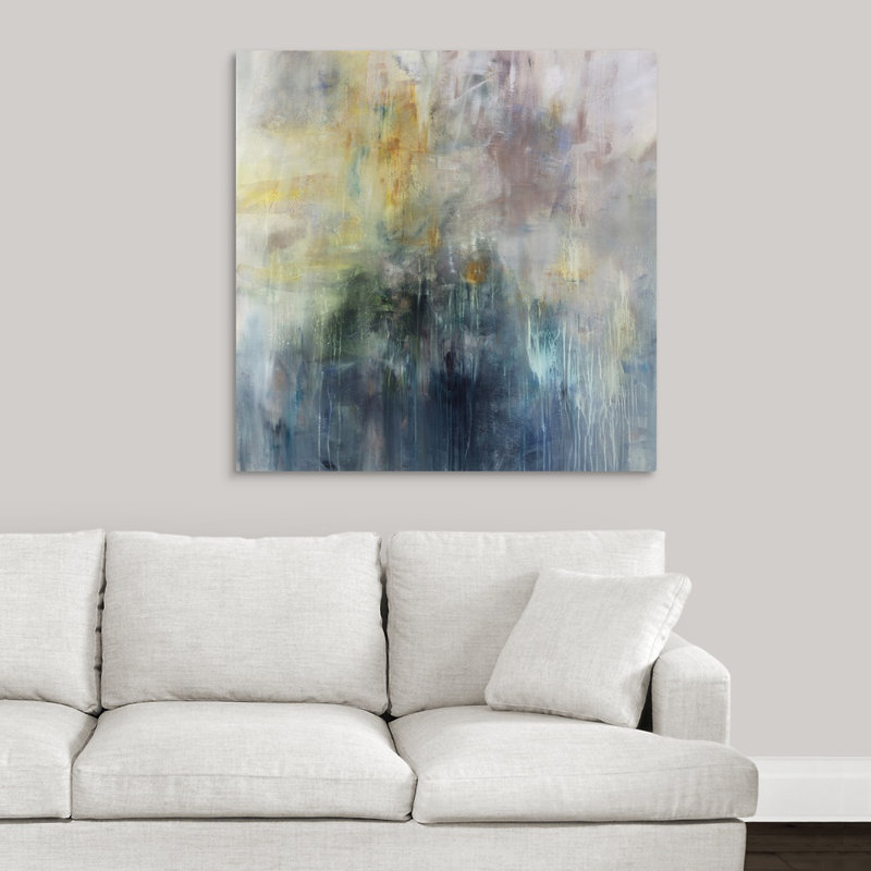 «Fathom Findings», peinture sur toile, Toile tendue, H 36 po x l 36 po x P 1,25 po