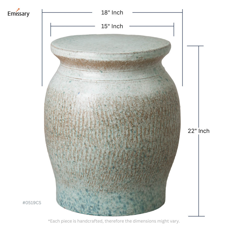 Large Koji Garden Seat, Coastal Splash 18x22"