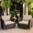 Single - Luxury Outdoor Seating Option. Brown Pe , Iron, Waterproof Fabric . 34.25 In Depth, 31.84 Width, 28.85 Tall. Perfect For Patio, Porch, Backyard, Poolside Stylish & Iron With Fabric. Deep,