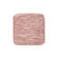 Enigma Yarn And Cotton Square Pouf, Red And White