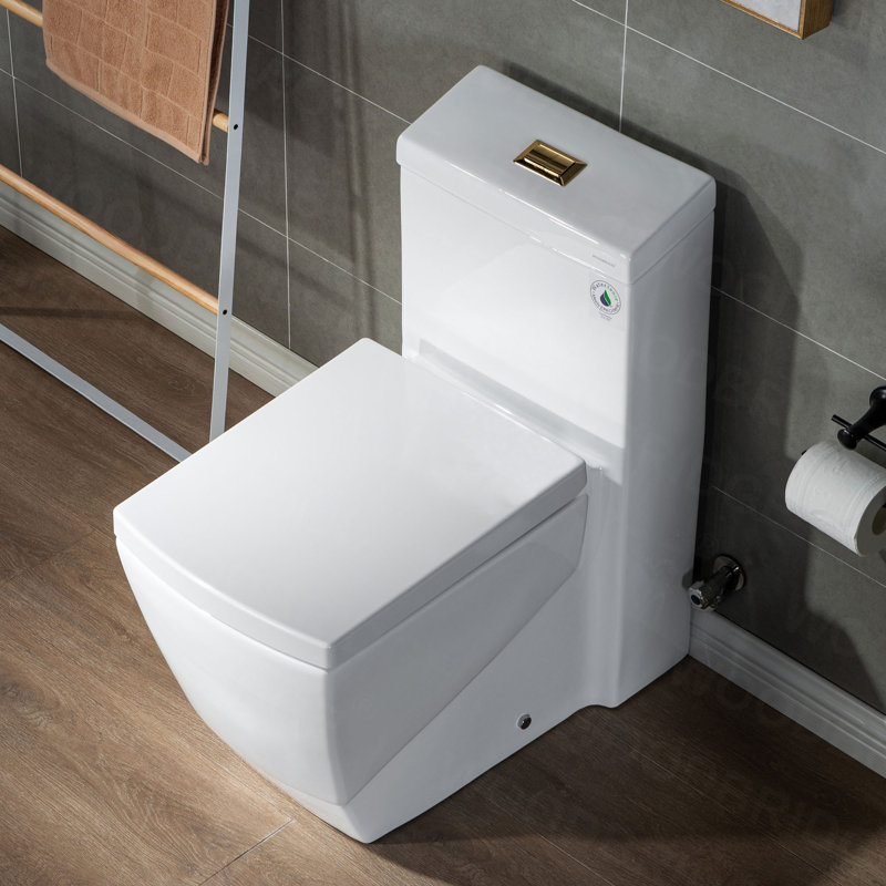 Toilette allongée une pièce à double chasse, Or brossé