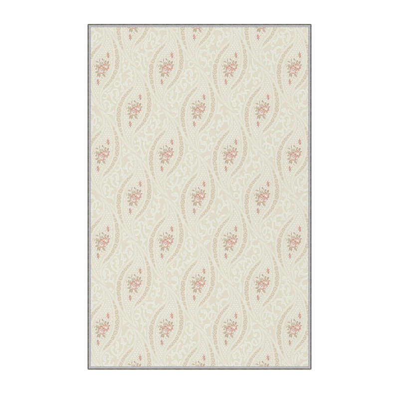 Premium Polyester Area Rug (5.2 x 7.5 ft), 100% Antibacterial, Non-Slip Underside, 0.3 in Pile Height | Machine Washable, 3D Digital Print, Durable Woven Carpet | Ideal for Living Room, Bedroom & Dining Spaces