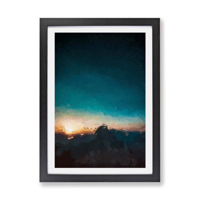 Stars above Big Sur in California - Framed Print