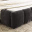 Lit pour grand lit avec lit en chenille, gris foncé, stable et sans sommier pour lit moderne gris, revêtement en tissu de chenille, cadre uni-1913649370