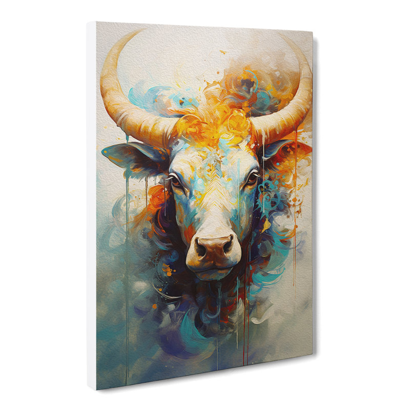 Taurus Zodiac Gestural No.2 - No Frame Print, 76cm H x 50cm W x 3cm D