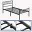 Minimalist Metal Bed Frame with Slatted Headboard-1926513659-1976563633